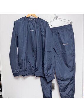 FightHaus Contender Sauna Suit 3XL Navy Blue Sweat Jacket & Pants Set